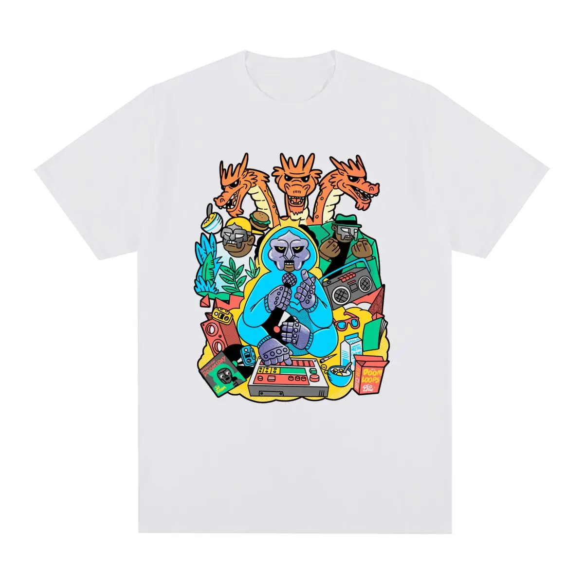 

Mf Doom Vintage T-shirt Madlib Madvillain Amazing fashion Adults Casual Cotton Men T shirt New Tee Tshirt Womens Tops