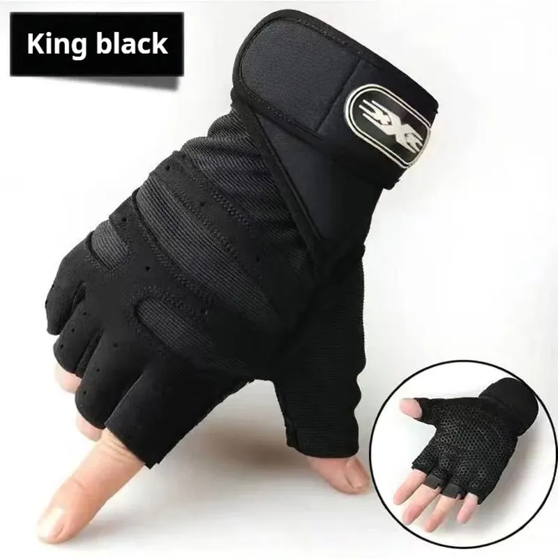 Fitness Sports half finger gloves Half Finger Cycling Outdoor Mountaineering Breathable Wear Resistant Gloves