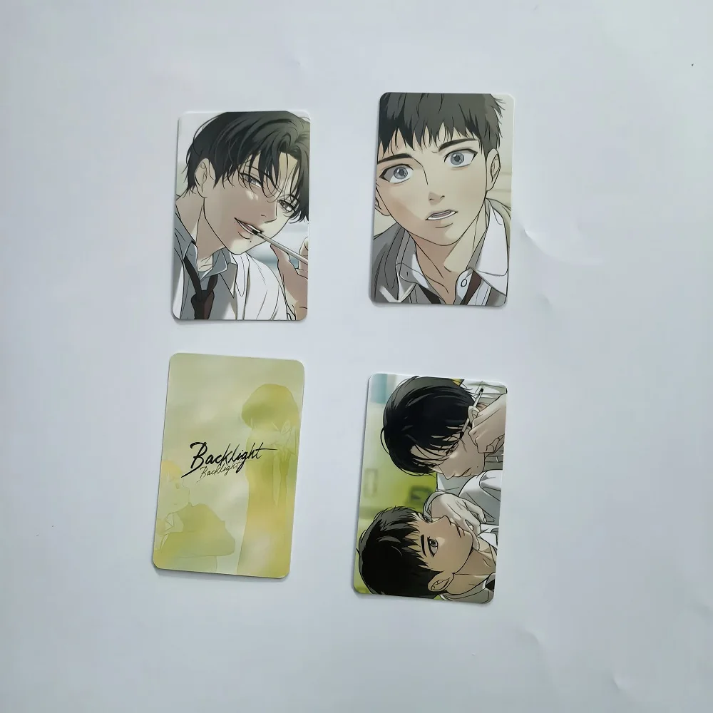 4 Pcs Korean Manhwa Backlight Lomo Card Baek Yeongwoon, Han Seo-in