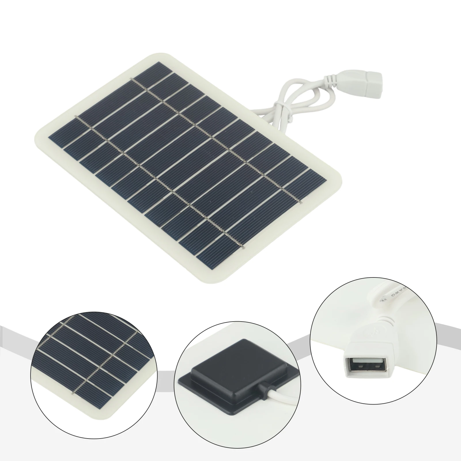 Portable Solar Panel Solar Panel Portable Solar Charger Solar Battery Charger 5V 5W Portable Solar Panel USB Safe Charg Stabilizer Battery Charger Solar Charging Panel Outdoor Mobile Power Bank Charger