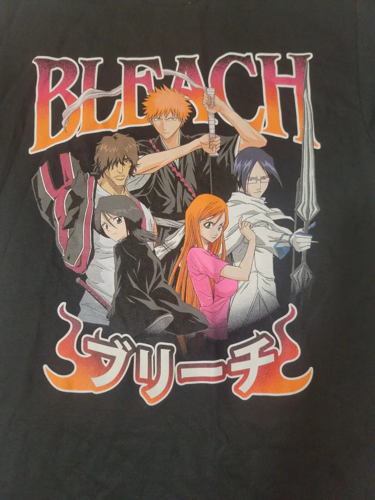 Bleach Anime Shirt Adult Small Black Shonen Jump Maniche Lunghe