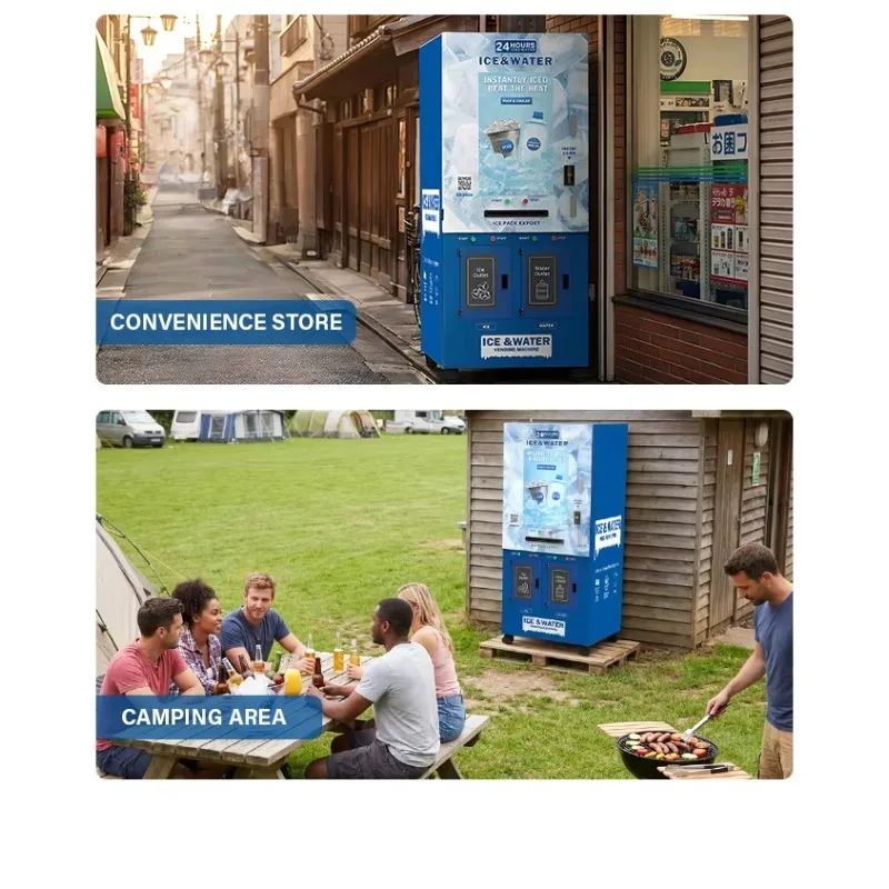 2026 New Fully Automatic Packaging Ice Vending Machine Reverse Osmosis Water Ice Vending Machine Customized 6