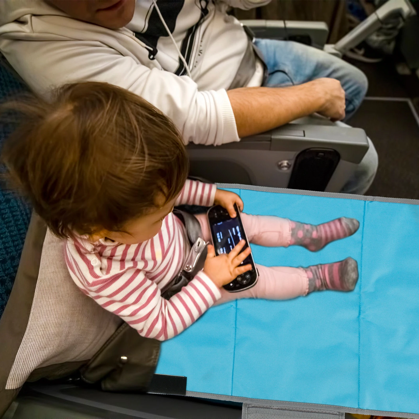Toddler Airplane Seat Extender Portable Airplane Foot Hammock Kids Plane Travel Foot Leg Rest Baby Footrest Bed