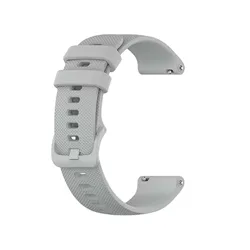 Breathable 22mm Silicone Sports Band Strap - Vibrant Color Replacement Bracelet - 22mm (GRAY)