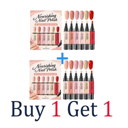 Vibrant Nail Art Pen Set - 6 - Color Collection for Creative DIY Nail Design (Buy 1 Get 1)