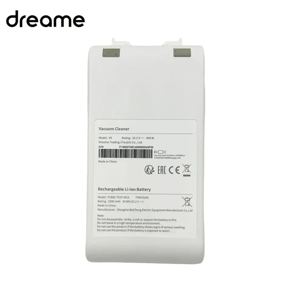 18650 rechargeable For Xiaomi Mi Jia Dreame Vacuum Cleaner Full Series G9 G10 V8 V9 V10 V11 V12 K10 1C Lithium Battery Pack