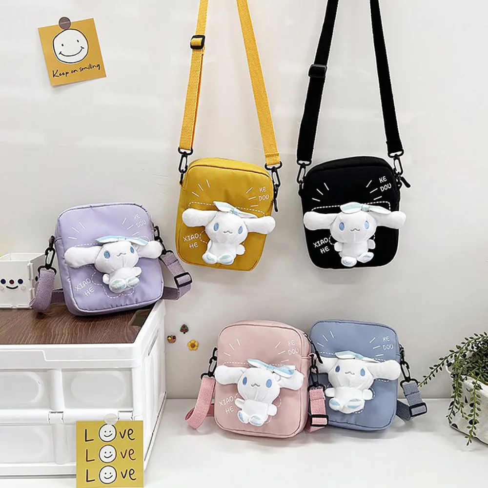 love embroidered love embroidered plush coin purse change purse zipper pouch korean style large capacity sweet outdoor travel Cinnamorol Shoulder Bag Sanrio Summer Doll Coin Pouch Casual Outdoor Backpack Satchel Bagpack Purse Simple Handbag for Traveling