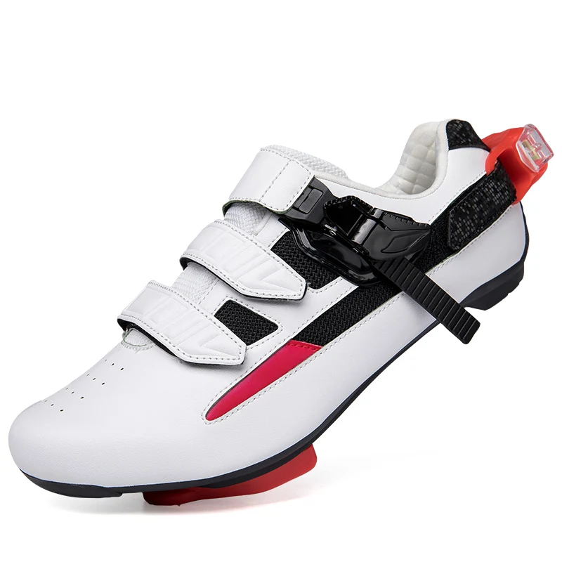

Men Road Bike Shoes Outdoor Night Safe Shinning SPD-SL Look System Cleat Gym Training Spin Sneakers