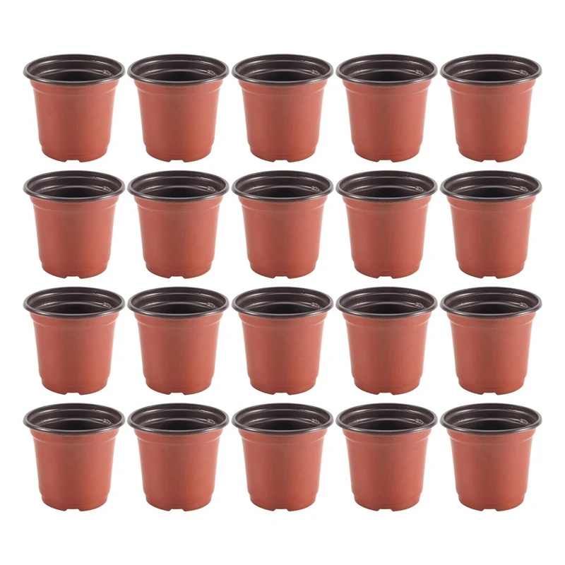 1200Pcs 4 Inch Plastic Flower Seedlings Nursery Supplies Planter Pot/Pots Containers Seed Starting Pots Planting Pots 5