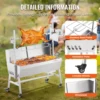 VEVOR 35inch Rotisserie Grill Electric Motor Charcoal Spit Grill Stainless Steel Roaster w/Lockable Wheels for Camping Outdoor 6