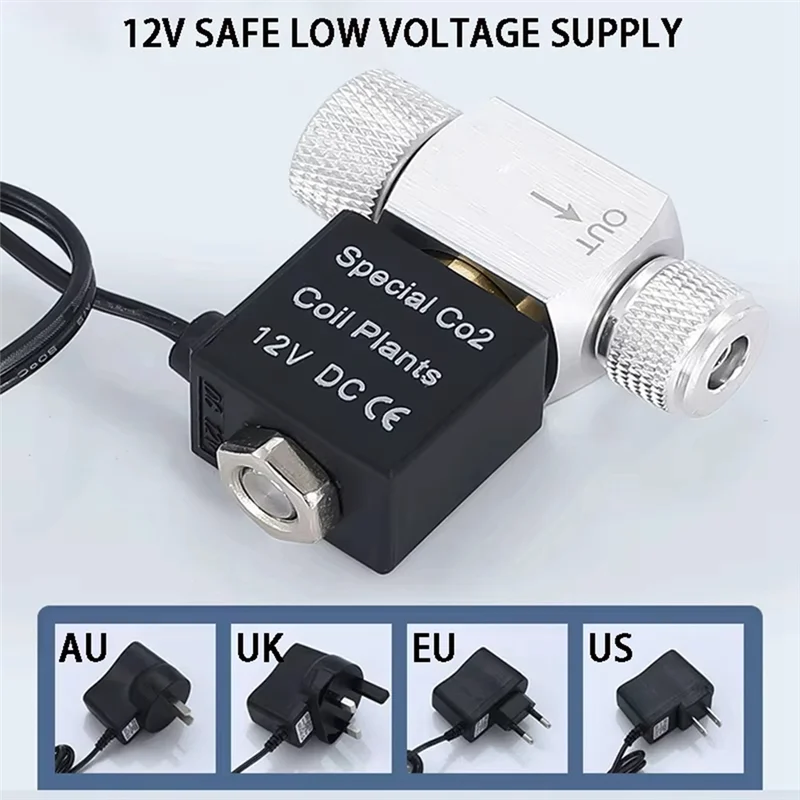 A88E-물고기 탱크 수족관 솔레노이드 밸브 조절기 110V 전기 자기 12V 저온 제어 장치 미국 미국 플러그