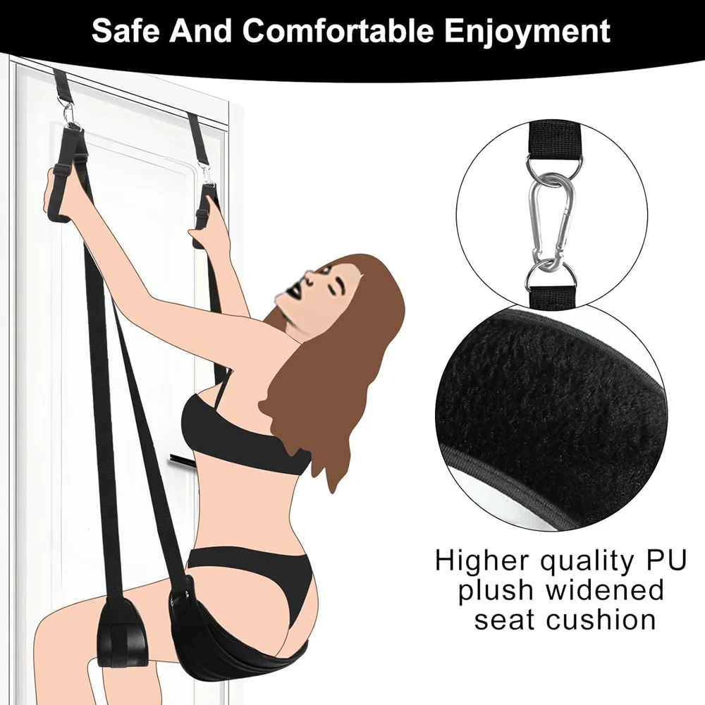 BDSM Door Sex Swing Sex Toys Bondage Slave Slings Hanging Door Handcuffs Leg Restraints Spreader Adult Toys for Women Couple sex toys sex swings