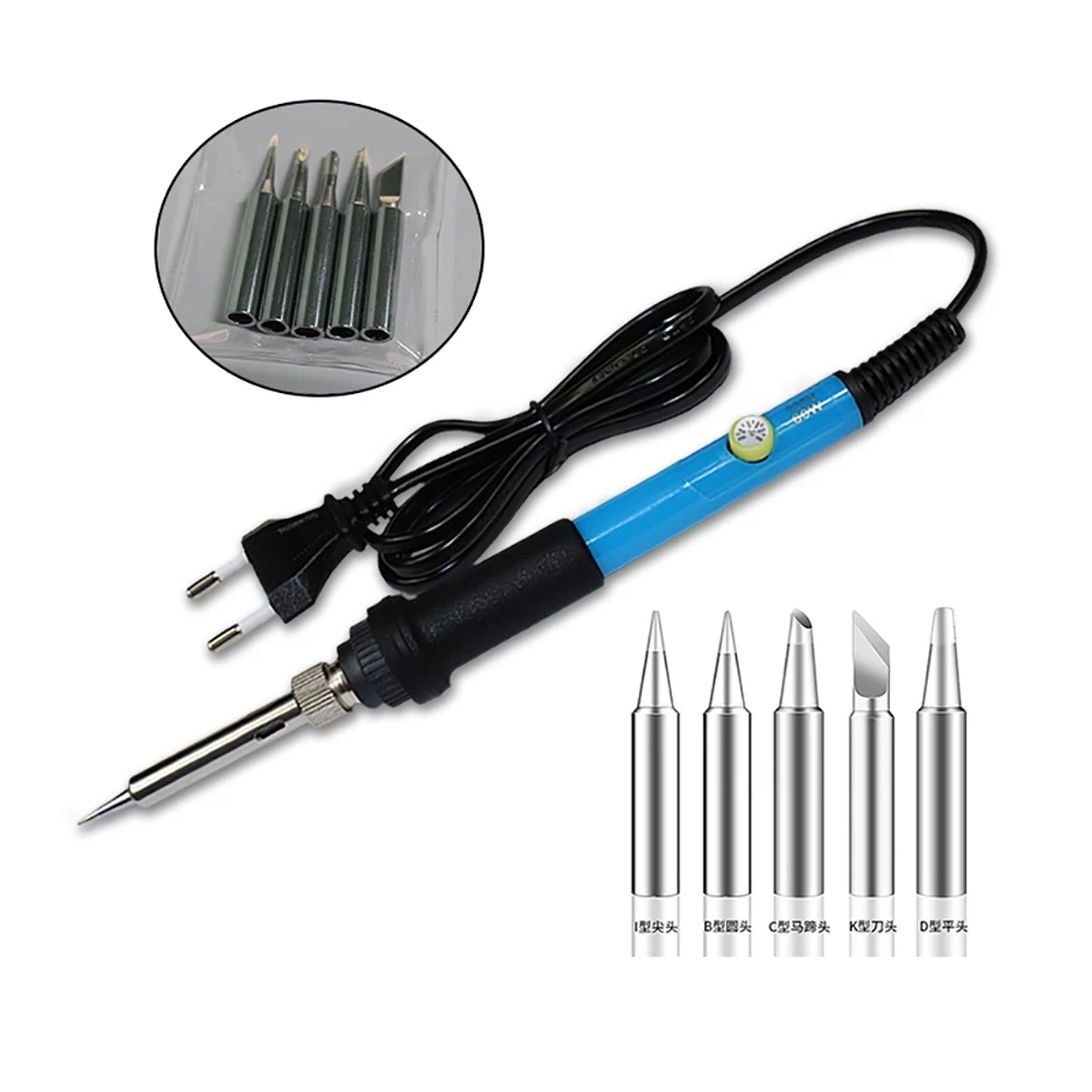 Soldering Iron 5pcs Lead Free Solder Iron Tips Replacement 900M-T-I Solder Iron Tips Head For Soldering Repair Station Soldering