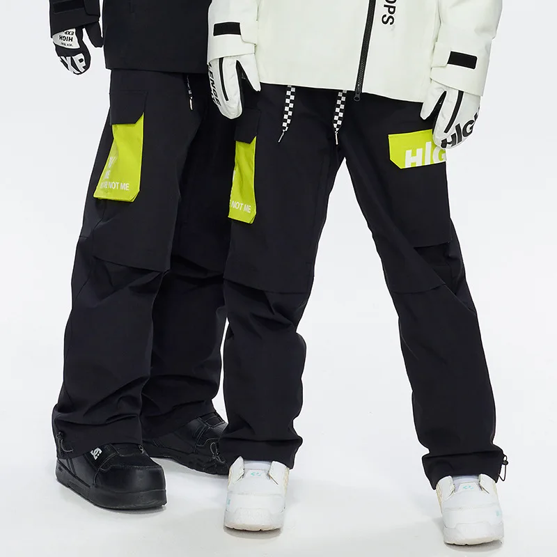 

2022 Winter New Ski Pants Women's Outdoor Sports Pants Windproof Snowboard Men's Waterproof Ski Straight Warm Snow Overalls Suit
