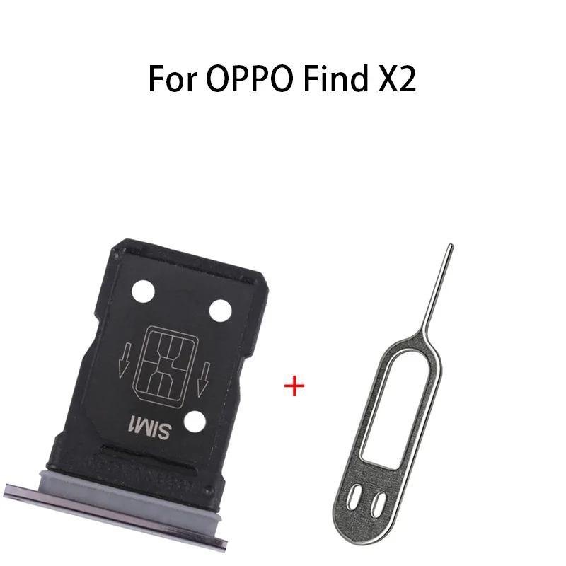 SIM 카드 트레이 + OPPO Find X2용 SIM 카드 트레이 소켓 리더 홀더 슬롯
