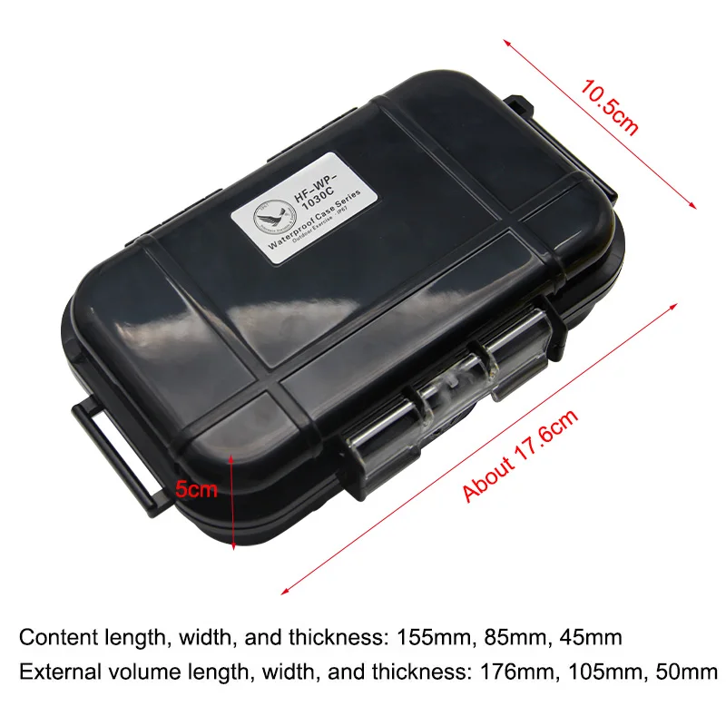 Outdoor Shockproof Waterproof Boxes Camping Tool Portable Storage Box with Travel Cushioning Pad Sealed Container Edc Ool Case