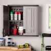 Cabinet-Resin Construction for Wall Mounted Garage Storage, 30.25" Organizer, Silver/Platinum 2