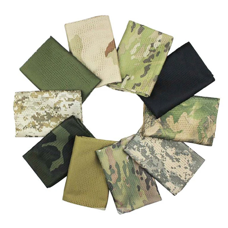 Military Tactical Camouflage Scarf Mesh Breathable Headband Mesh Scarf / insect proof net camouflage net / Men Women 2