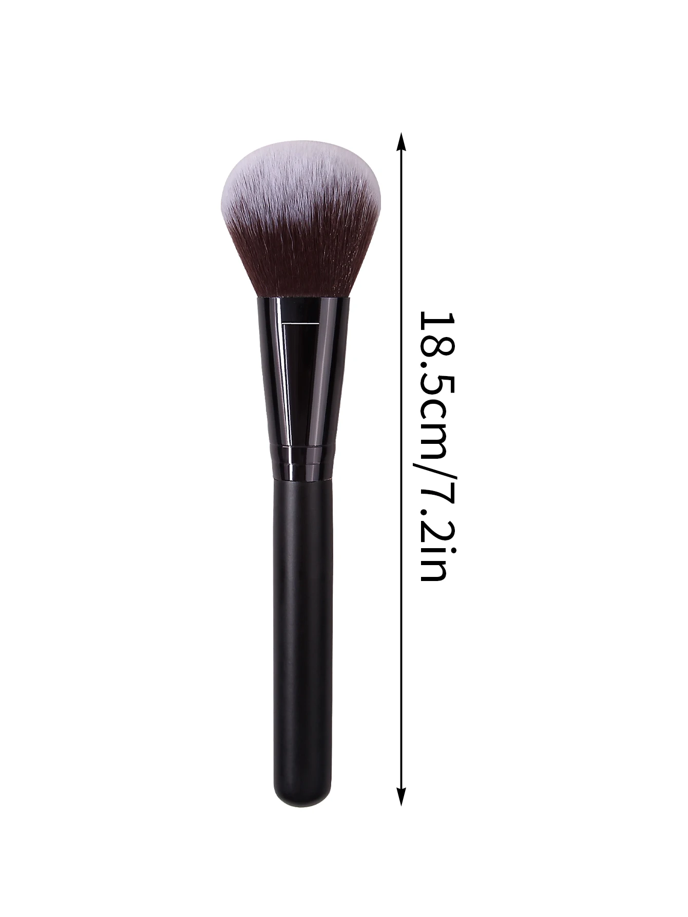 1 piece of high-end black wood-handled soft facial loose powder blush makeup brush, a professional beauty tool 6