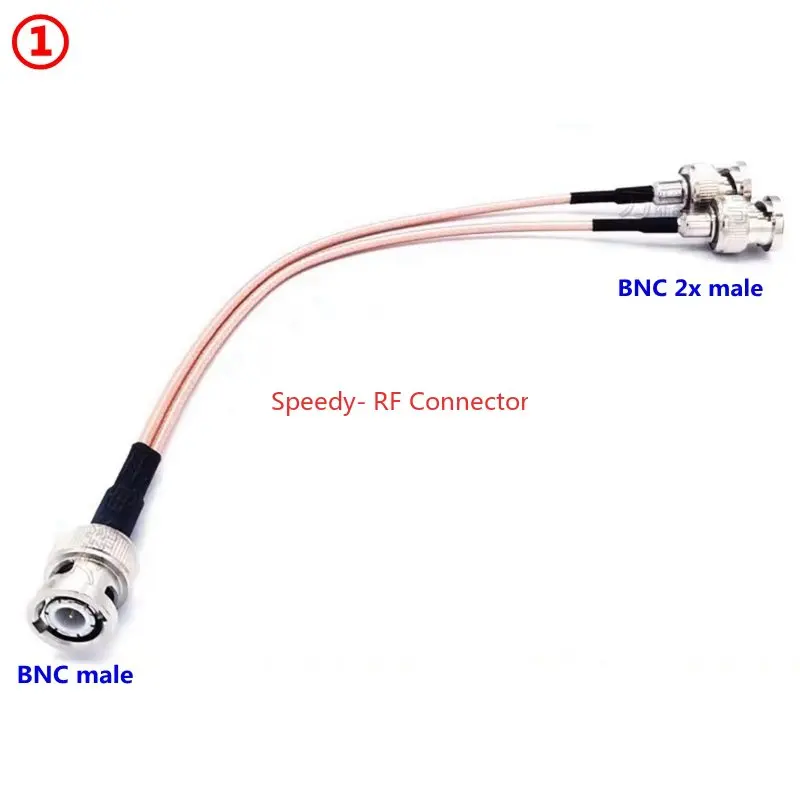 bnc tipo tee 3way combinador pigtail extensao latao rf 01