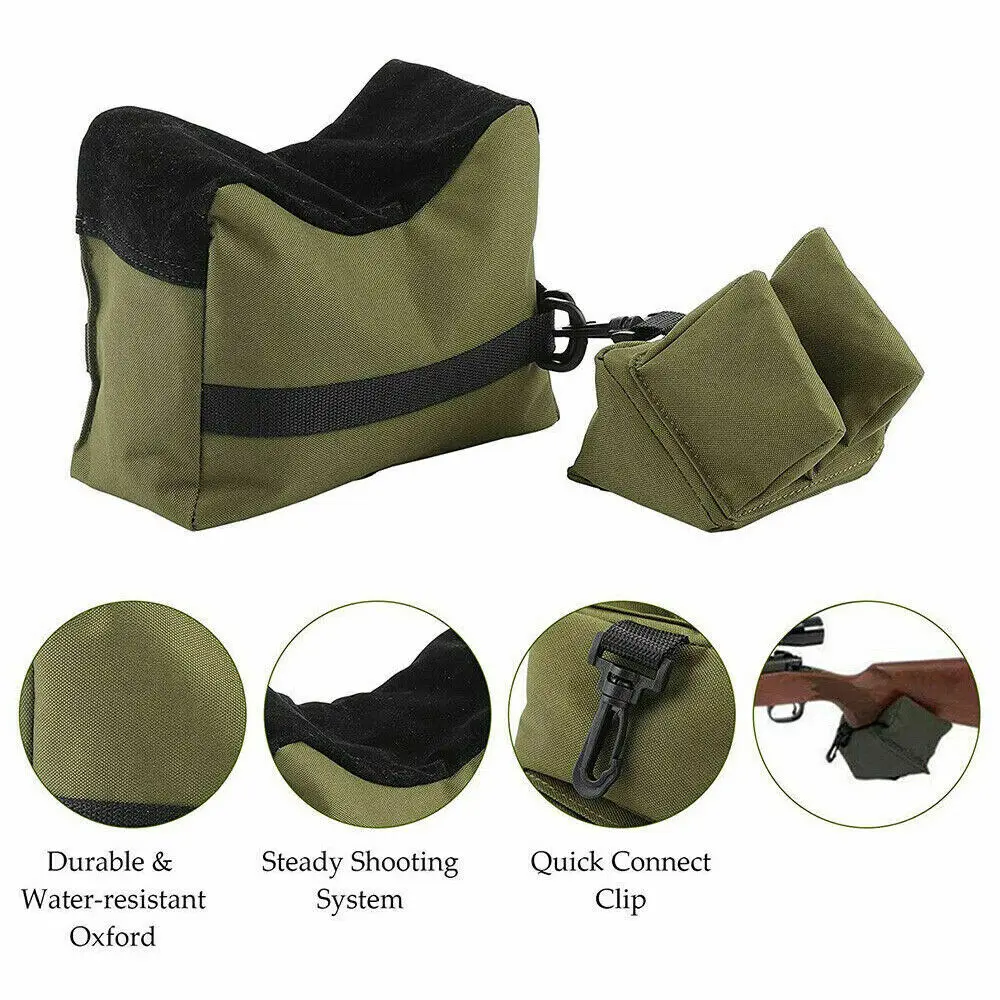 Hunting Shooting Sand Bag Kits Front & Rear Range Gun Bench Rest Stand Front Rear