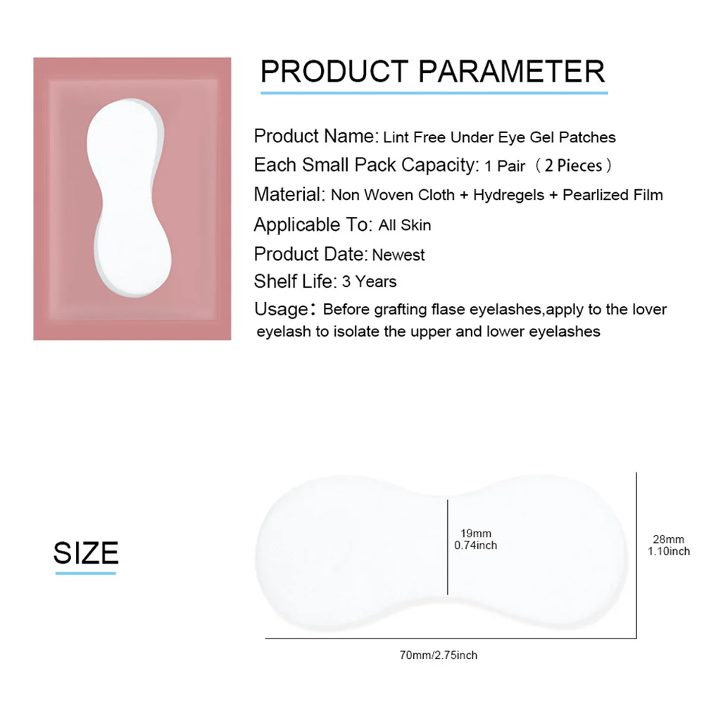 Gourd Shape Eyelash Patches Hydrogel Gel Eye Pads Eyelash Extension Tips Stickers Under Eye Pads Makeup Application 50pairs eyelash patches eyelash patch eyelash pads eyelash accessories eyelash extension supplies