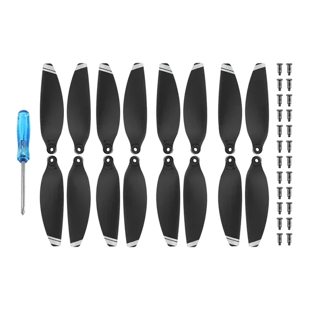 4 Pair 4726 Propeller Props Blade Replacement for DJI Mini 2/SE Drone Light Weight Wing Fans Spare Parts for mini 2/SE Accessory - 16 pcs sliver