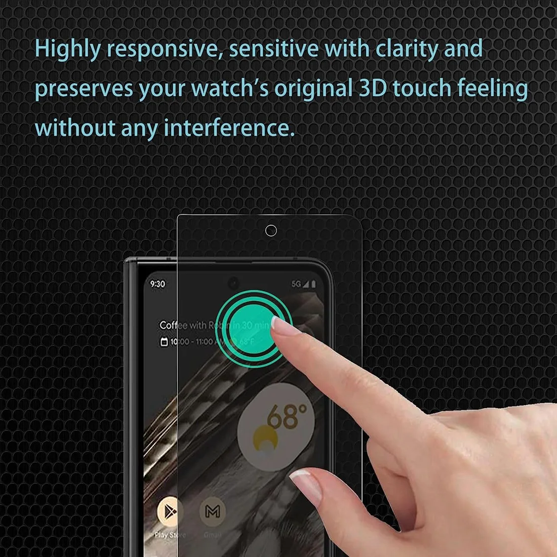 [2 Pack]Film Anti-Spy Privacy Screen Protector Tempered Glass+[2 Pack]Camera Lens Protector For Google Pixel Fold 5G (2023) — view 6