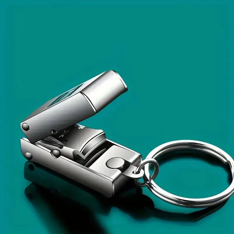 Mini Folding Nail Clipper with Keychain Stainless Steel Household Nail Clippers Compact Design for Household&On-the-Go Care