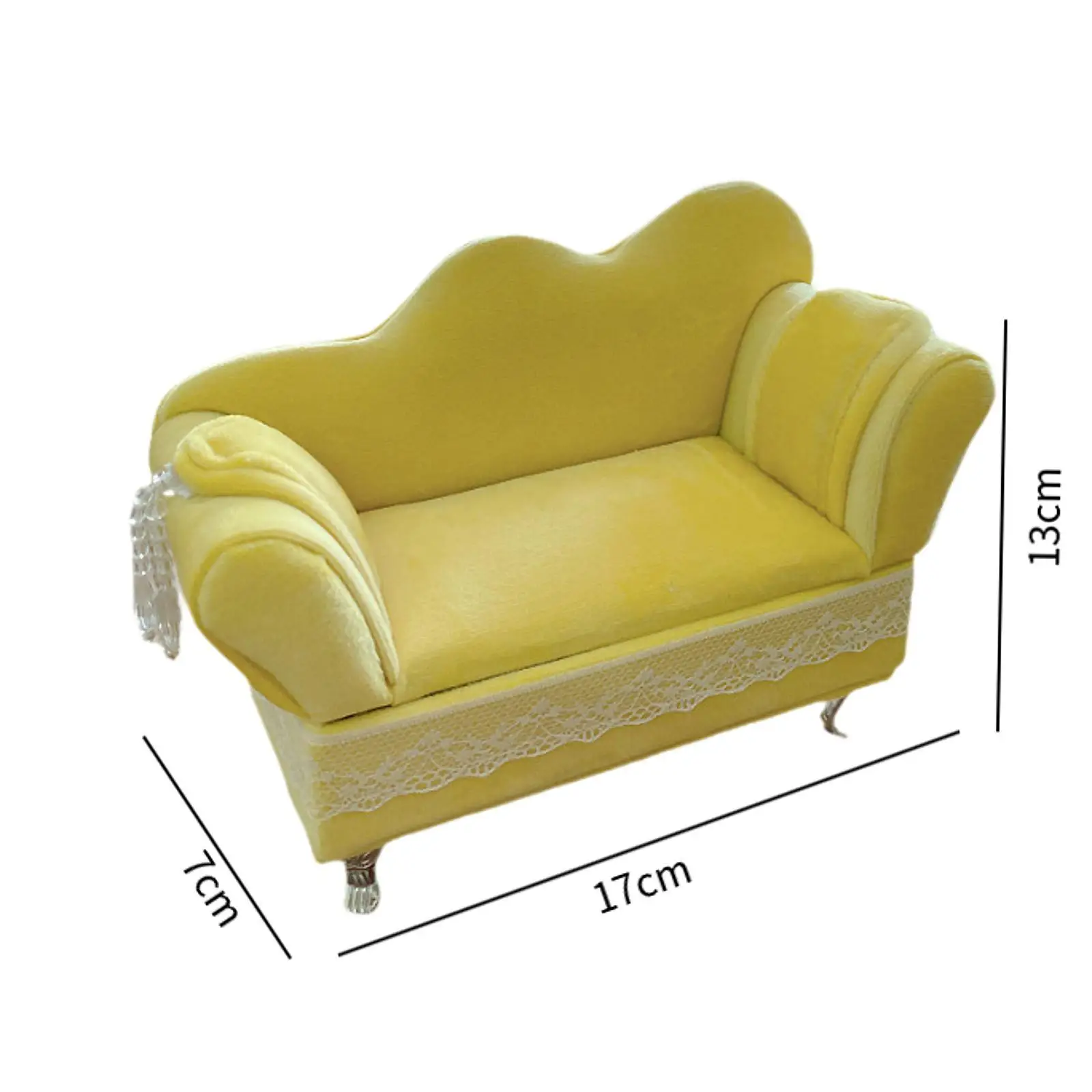 1/12 Sofa,Girls Women Jewelry Box,Life Scene Accessories,Elegant Miniature