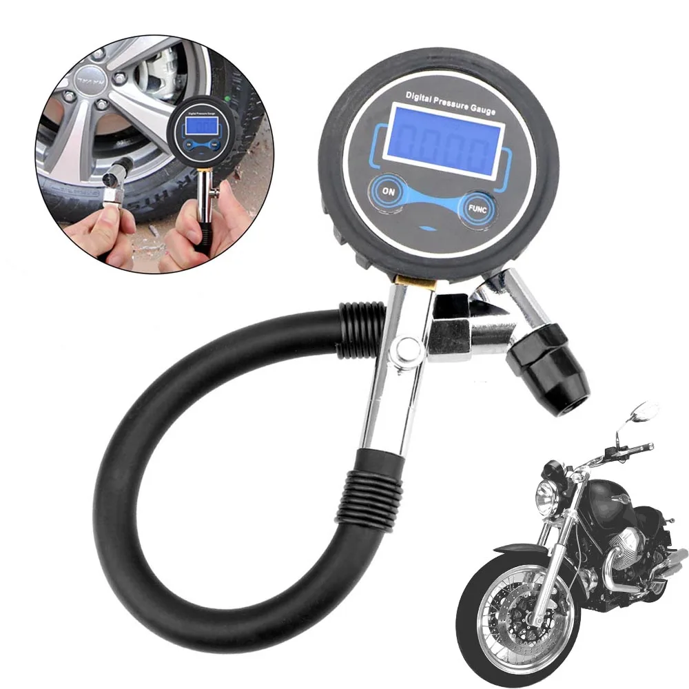 

Motorcycle Tire Pressure Gauge 200Psi Tyre Tester Test Diagnostic Tools Digital Meter Dirt Bike TPMS Car Accessories Universal