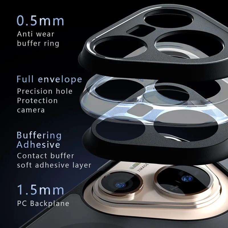 Enhanced Magnetic Anti-Drop Phone Case with Airbags and Suction Design