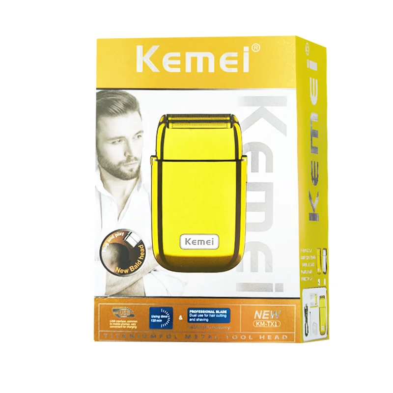 Original Kemei Rechargeable Powerful Electric Shaver Men Hair Beard Electric Razor Bald Head Shaving Machine Finishing Fades Set electric shaver