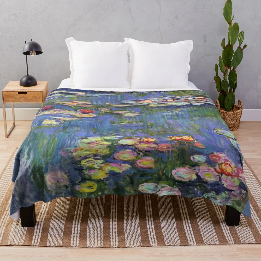 

Monet - Water Lilies, 1916 Throw Blanket Heavy Blanket Stuffed Blankets
