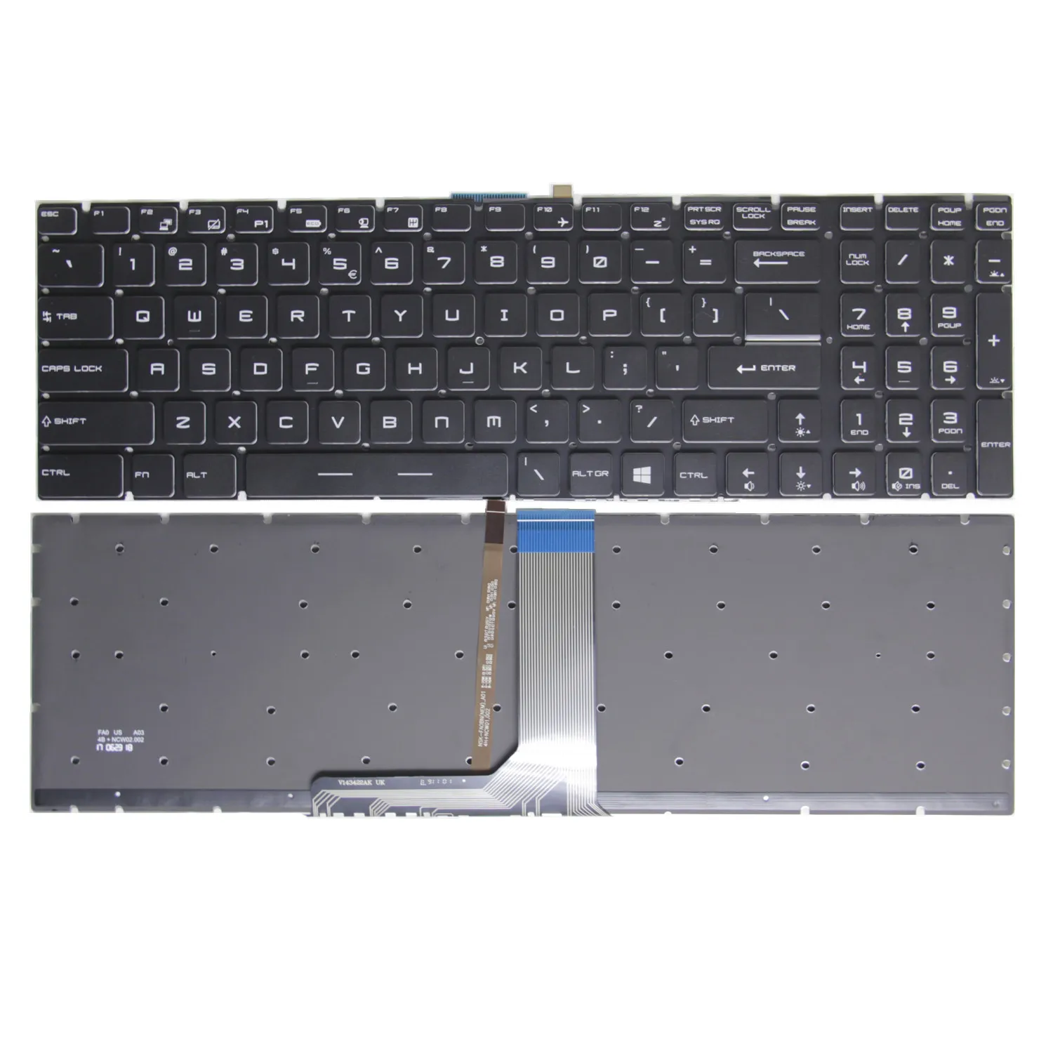 

100% новая Оригинальная клавиатура с подсветкой для США для MSI MS-1795 16P5 1799 1796 16K2 1792 1795 17F4 17E7 Alpha15 A3DD GP65 GE75 GP75