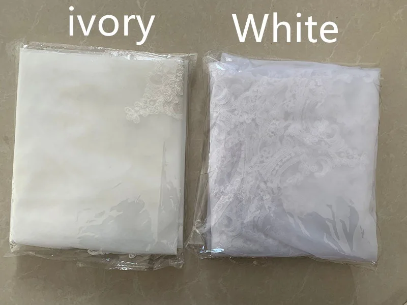 Bridal Veil Two Layers Elbow Length Beading Edge Wedding