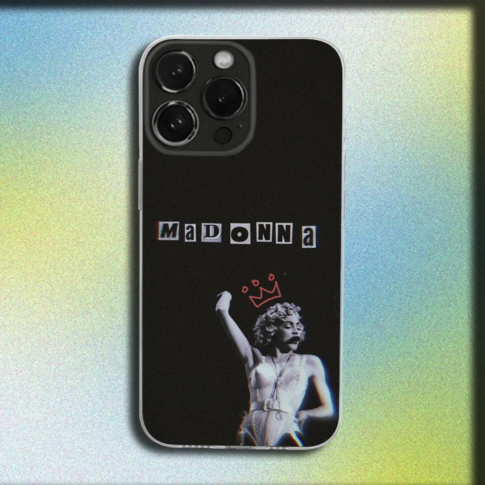 M-Madonna Singer Transparent Soft Phone Case Cover