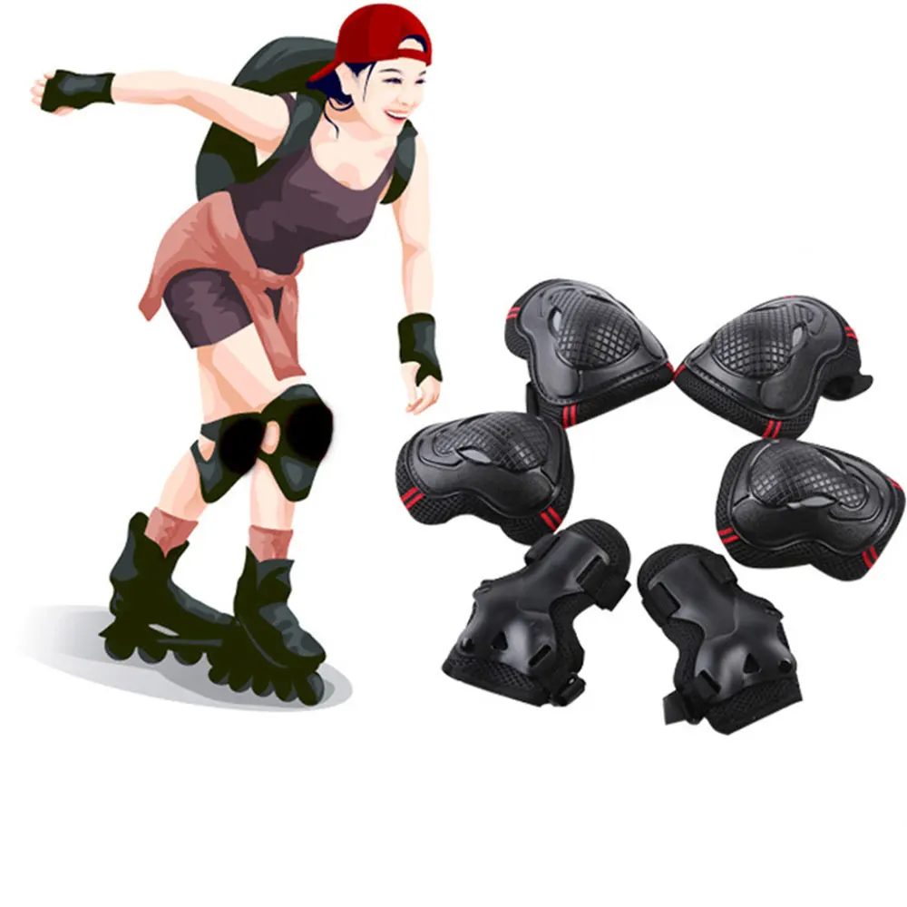 

Adults Kids Protective Gear Knee Pads Elbow Pads and Wrist Guard for Rollerblading Skateboard Cycling Skating Bike Scooter 6 Pcs