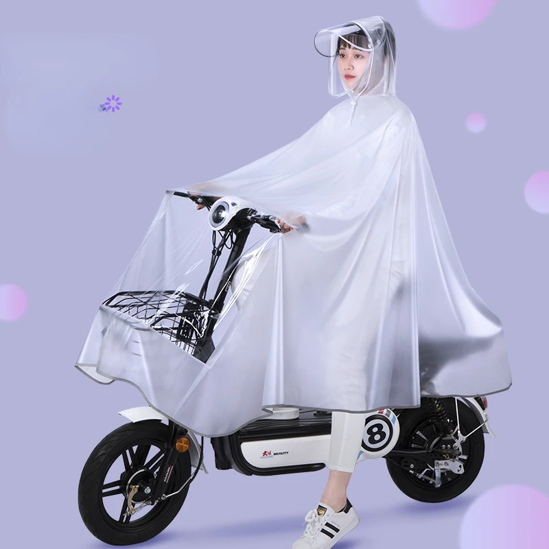 

Transparent Raincoat Riding Women Waterproof Biker Plastic Raincoat Motorcycle Rain Clothing Chubasquero Mujer Home Garden XR50