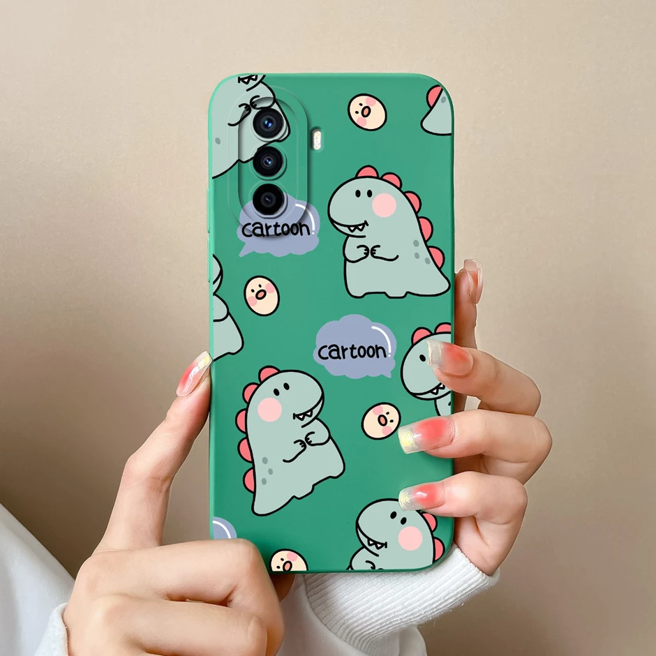 Dinosaur Cartoon Liquid Silicone Ultrathin Phone Case - New Design Back Cover