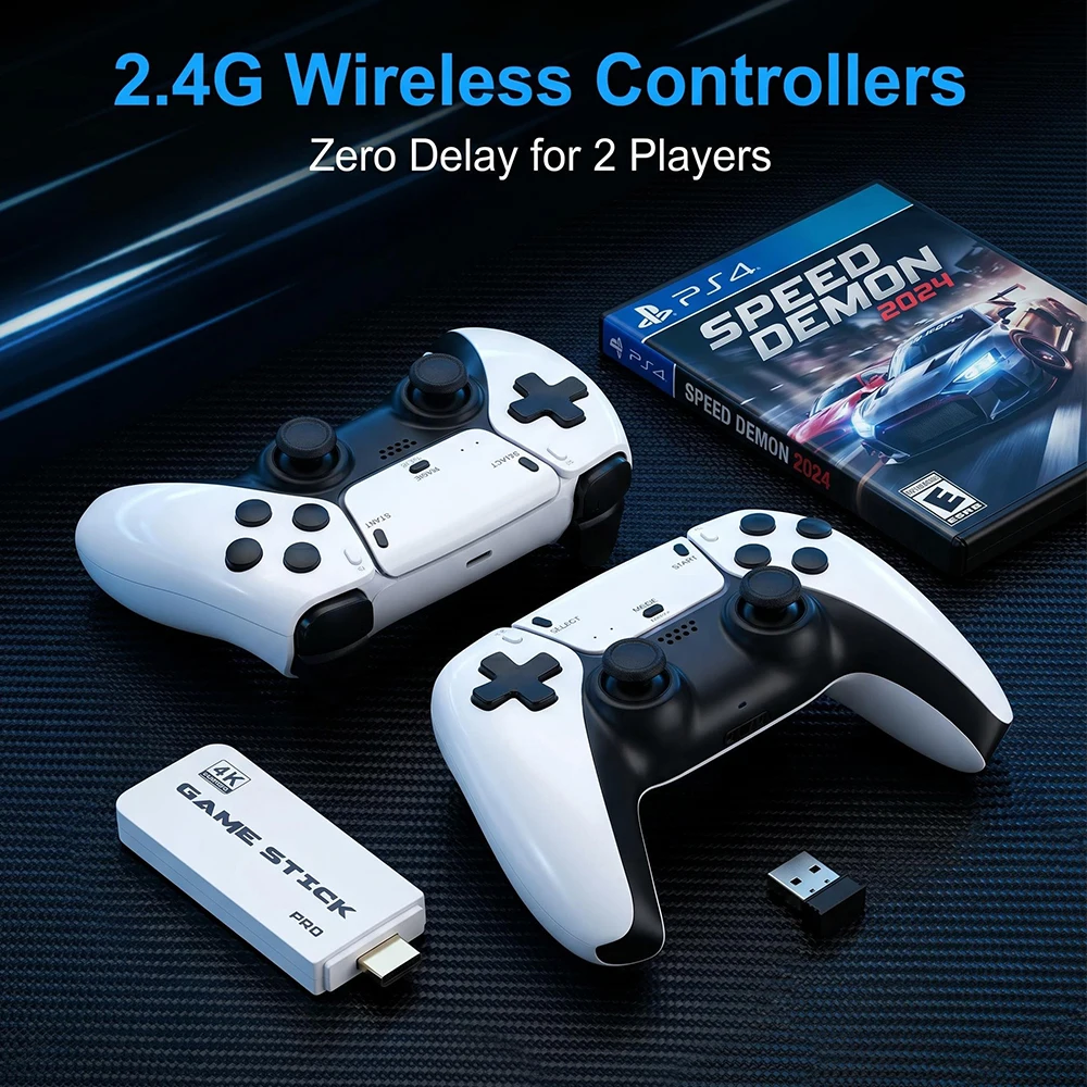 Two-Player Competitive Game Console TV 4K High-Definition Double-Player Retro Game Console PSP Game Controller - 3
