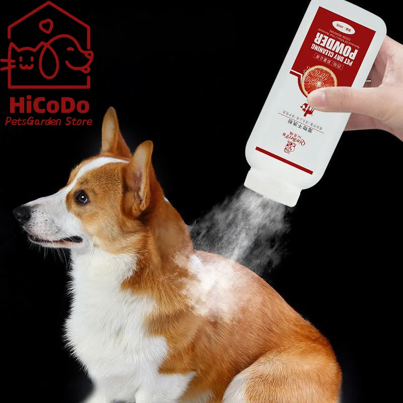 

HiCoDo Pet Dry Cleaning Powder Cats and Dogs Disposable Shampoo Sterilization Deodorant Anti-Itch Washing Supplies 1 Bottle