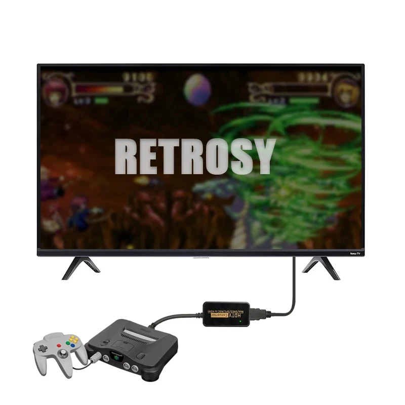Adattatore Video Da N64 A HDMI Per Console Retrò, Convertitore Per NGC/SNES/SFC, Supporto 720P, Cavo 1.5m - 2
