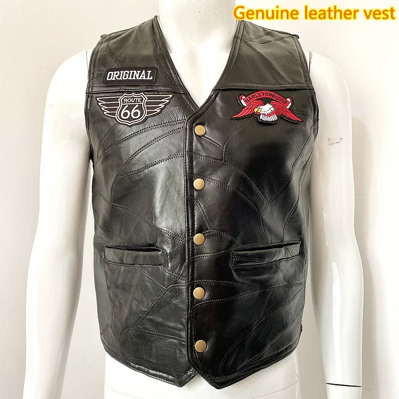 【新品未使用】RIDERS FAKE LEATHER VEST Amazon.com: DALLX Motorcycle Leather Vest with Adjustable