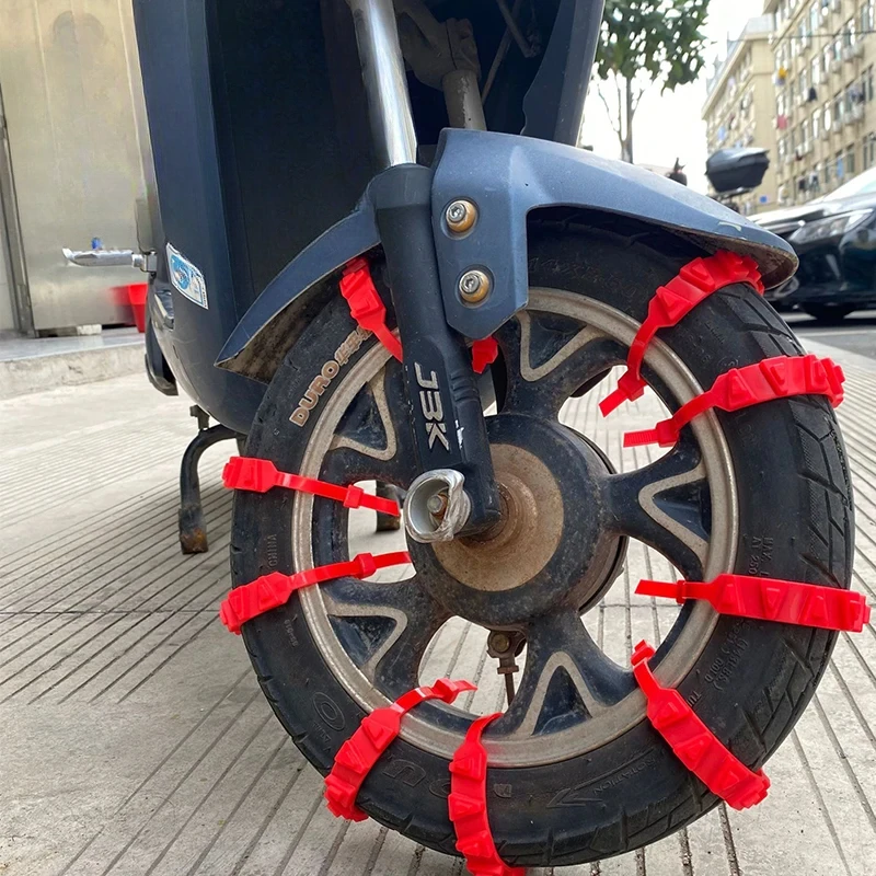 10pcs Car Tire Chains Winter Snow Anti-Skid Tyre Cable Ties Auto OutdoorChain Emergency Accessories