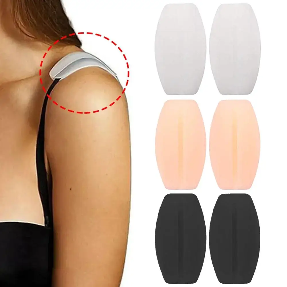 Silicone Underwear Shoulder Pads Anti-Slip Soft Shoulder Shoulder Women Belts Intimate Pads Pads Underwear Holder Accessori X0X8