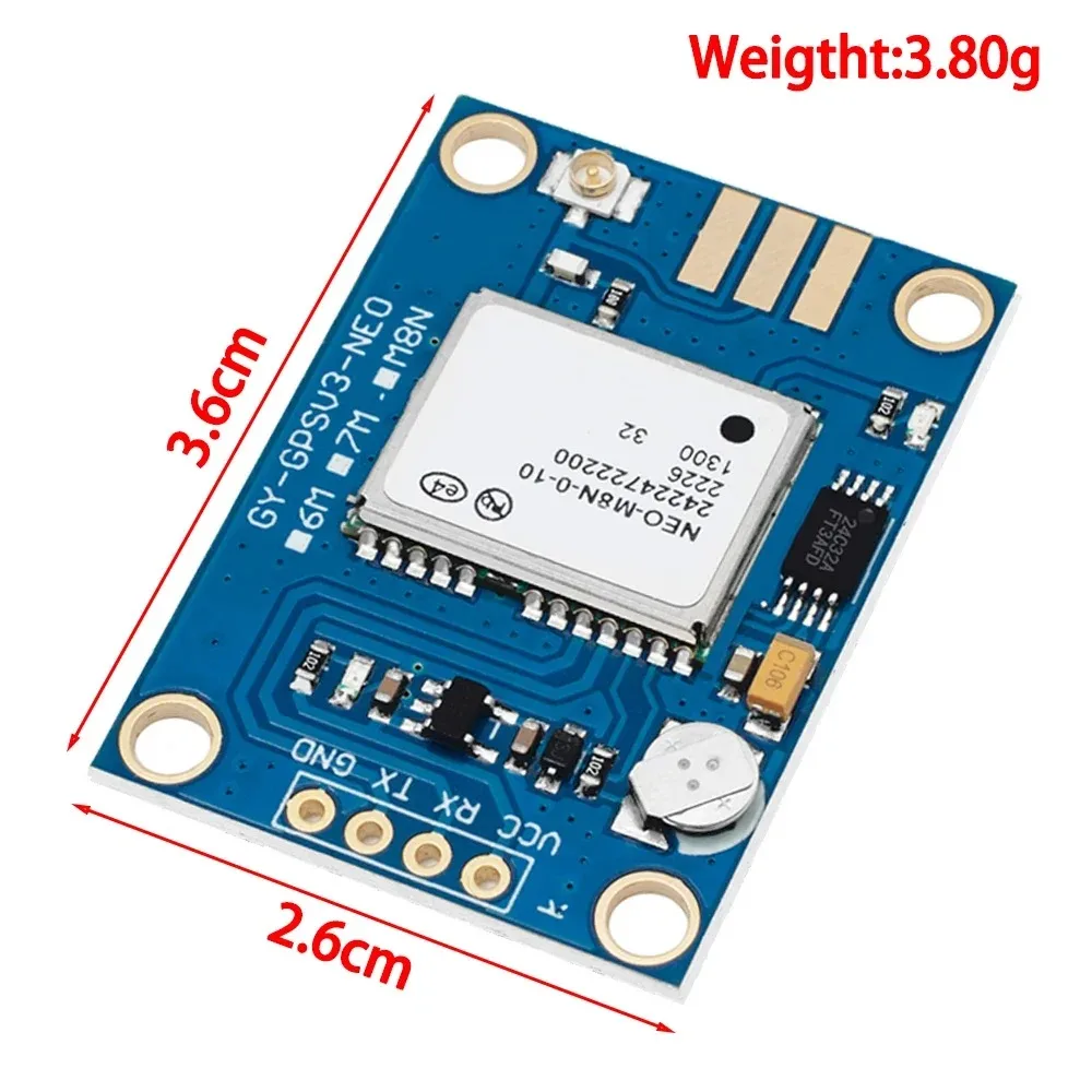 GPS-modul NEO-M8N/6M Dual Mode 10Hz Keramisk Antenne Drone RTK Robotik