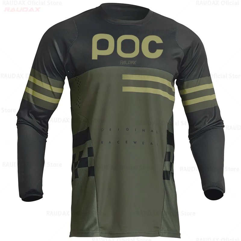 thumbnail image 1 of RAUDAX POC 2023 Camiseta de ciclismo y motocross para hombre, ropa para descenso de montaña, DH, MX, para motociclismo, para niño, camisetas de MTB, 1 of 4