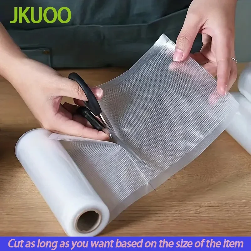JKUOO Vacuum Sealer Bags Rolls for Food - Freezer Roll Bags - Food Saver Compatible with Vacuum Sealer Machines 2