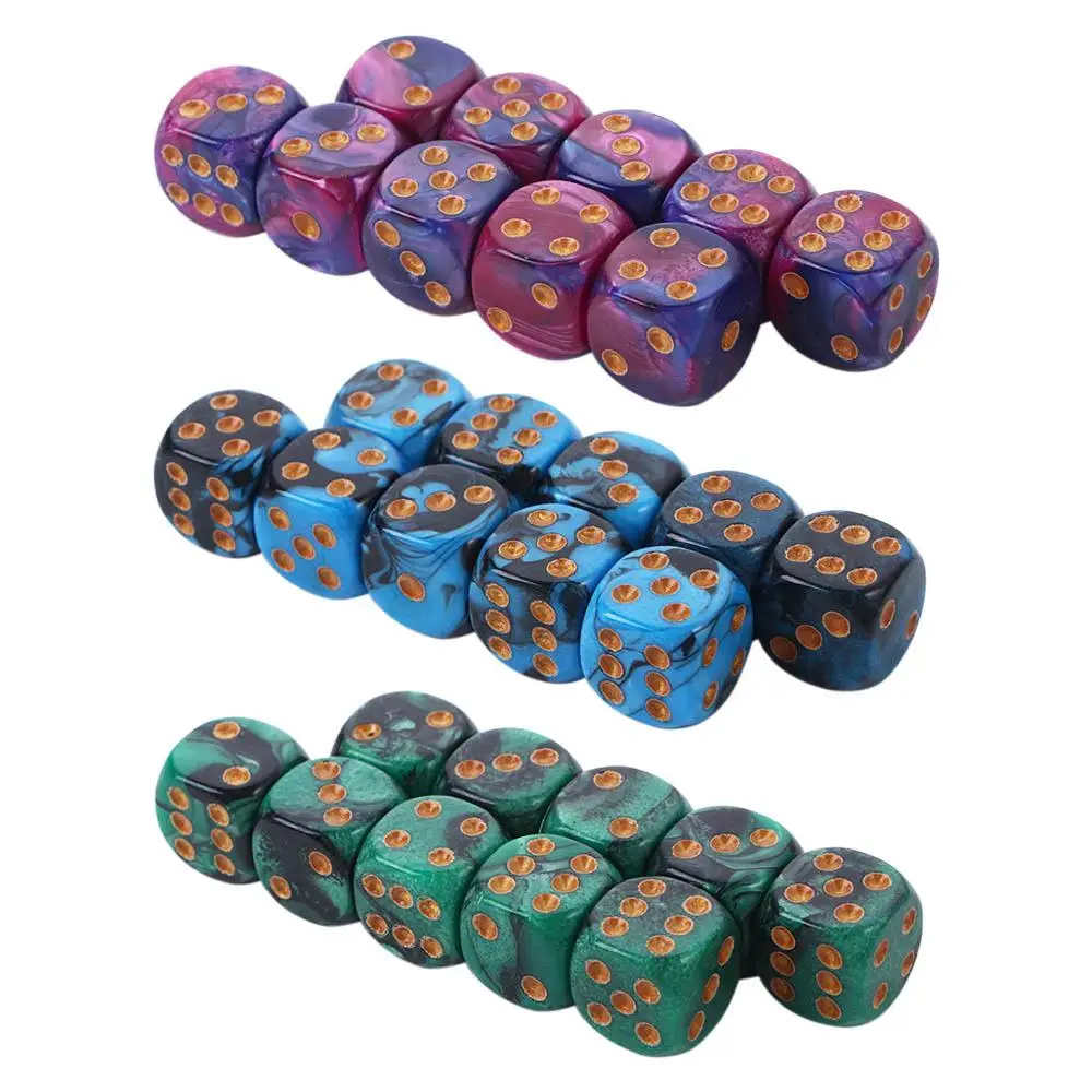 

16mm Playing Games Desktop Game Acrylic Dice Entertainment Board Games Square Point Dice 6 Sided Dice D6 Dice Round Edges Dice